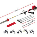 Giantz 65CC 7-in-1 Pole Chainsaw Hedge Trimmer Brush Cutter 5.6m