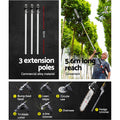 Giantz 62CC 7-in-1 Pole Chainsaw Hedge Trimmer 5.6m Black