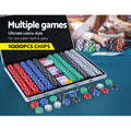 Poker Chips Set 1000pcs Casino Texas Hold'em Dice Cards Case