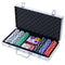 Poker Chips Set 300pcs Casino Texas Hold'em Game Dice Cards Case
