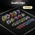 Poker Chip Set 500pc 14g Chips Casino Party Game Dice Cards