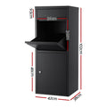 Gardeon Parcel Letterbox Drop Box Black Mailbox Package