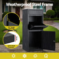 Gardeon Parcel Letterbox Drop Box Black Mailbox Package
