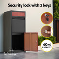 Gardeon Parcel Letterbox Drop Box Black