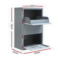 Gardeon Parcel Letterbox Drop Box Grey