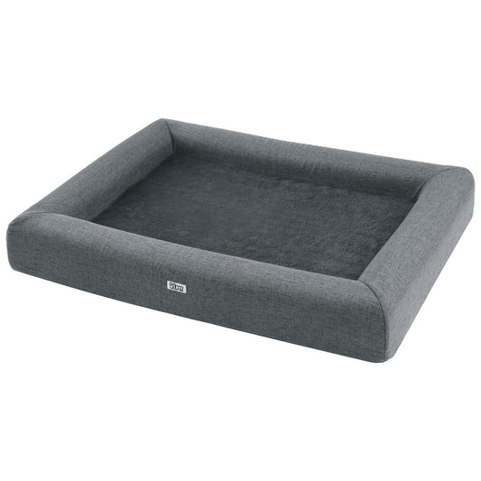 i.Pet Large Dog Cat Pet Bed Grey Calming Sofa Cushion Washable