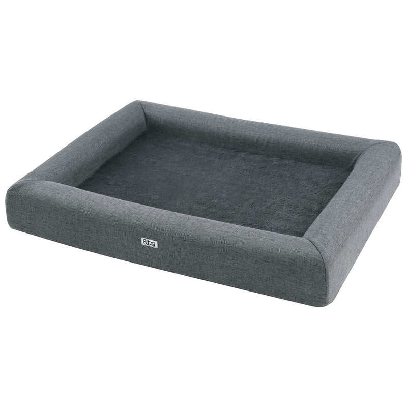 i.Pet Large Dog Cat Pet Bed Grey Calming Sofa Cushion Washable