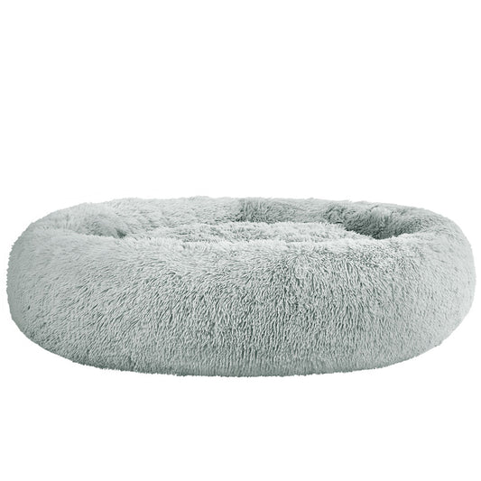 i.Pet Dog Cat Bed 110cm Extra Large Calming Soft Plush Grey