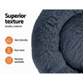 i.Pet Dog Cat Bed 90cm Large Calming Plush Dark Grey