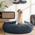 i.Pet Dog Cat Bed 90cm Large Calming Plush Dark Grey