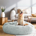 i.Pet Dog Cat Bed 90cm Large Calming Plush Light Grey