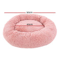i.Pet Dog Cat Bed 90cm Large Calming Soft Plush Pink
