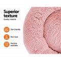i.Pet Dog Cat Bed 90cm Large Calming Soft Plush Pink