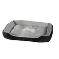 i.Pet Dog Cat Bed Calming Cave Mat Washable Black Plush