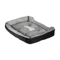 i.Pet Dog Cat Bed Calming Cave Mat Washable Black Plush