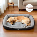 i.Pet Dog Cat Bed Calming Cave Mat Washable Black Plush