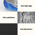 i.Pet Dog Cat Bed Calming Cave Mat Washable Blue Plush Soft