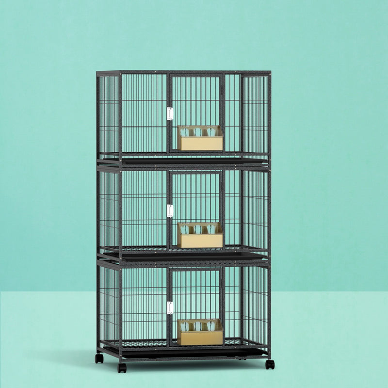 i.Pet Large Bird Cage Aviary Budgie Parrot Perch Stand Wheels