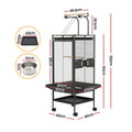 i.Pet Bird Cage 155cm Large Parrot Aviary Stand-Alone Wheels Castor