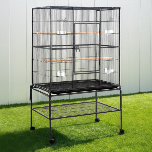 i.Pet Bird Cage 160cm Large Parrot Aviary Budgie Stand Wheels