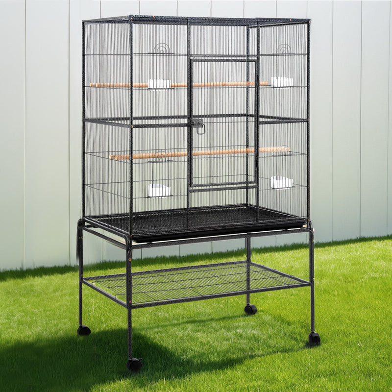 i.Pet Bird Cage 160cm Large Parrot Aviary Budgie Stand Wheels