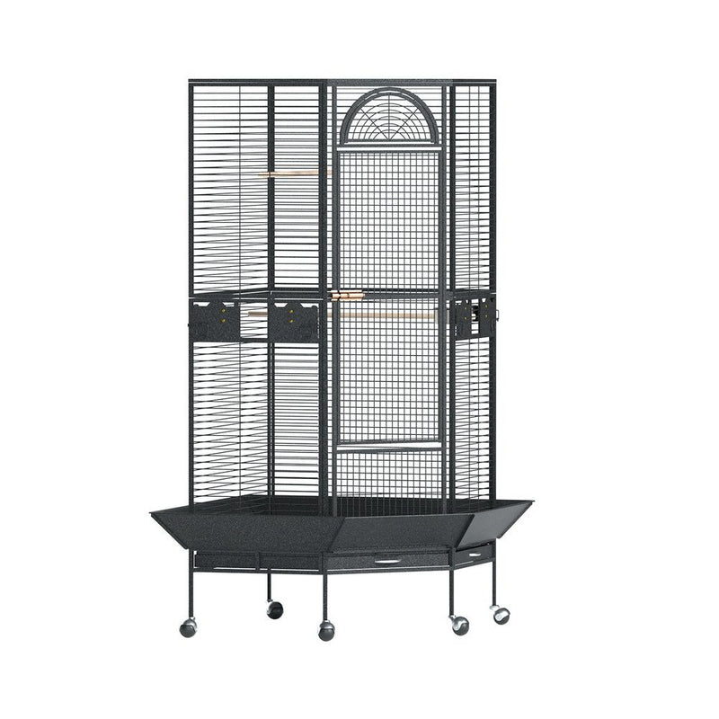 i.Pet Large Bird Cage Aviary Budgie Parrot Stand Wheels 161cm