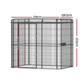i.Pet Large Walk-in Aviary 203cm Bird Cage Budgie Parrot Perch