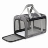 i.Pet Pet Carrier Bag Foldable Dog Cat Durable Crate Travel Cage Portable Car Kennel Grey