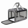 i.Pet Pet Carrier Bag Foldable Dog Cat Durable Crate Travel Cage Portable Car Kennel Grey