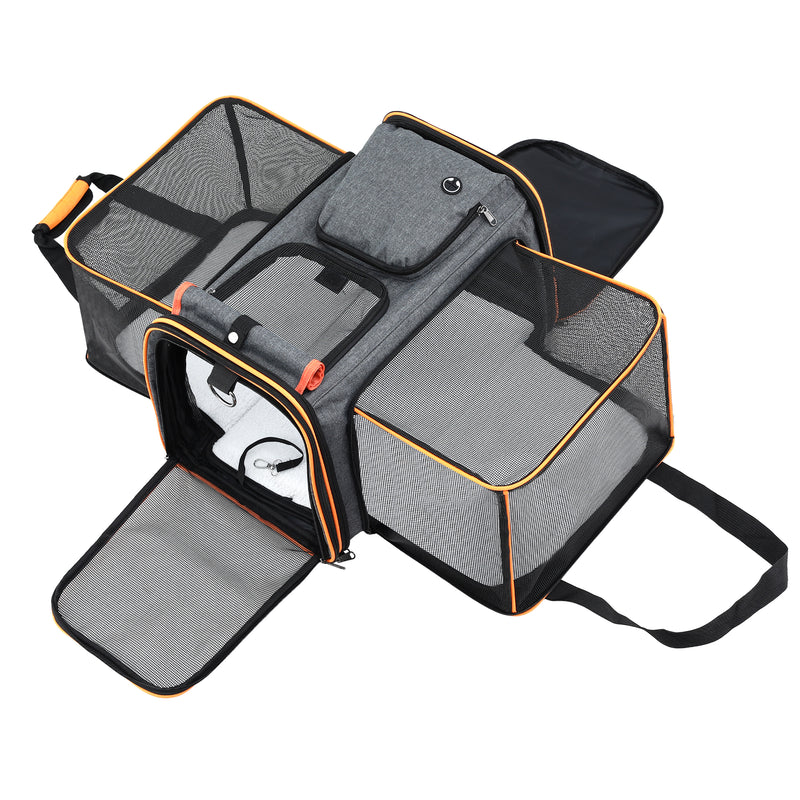 i.Pet Pet Carrier Foldable Expandable Dog Cat Travel Cage Portable Kennel