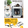 i.Pet Pet Carrier Soft Crate 70x52CM Dog Cat Large Foldable