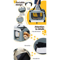 i.Pet Pet Carrier Soft Crate 70x52CM Dog Cat Large Foldable