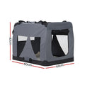 i.Pet Pet Carrier Soft Crate 60x42CM Dog Cat Portable Foldable