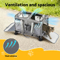 i.Pet Pet Carrier Trolley Foldable Cat Dog Stroller Grey