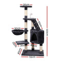 i.Pet Cat Tree 120cm Tower Scratching Post Scratcher Wood Condo House Bed Toys
