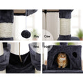 i.Pet Cat Tree 145cm Tower Scratching Post Wood Condo House Large Bed