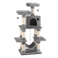 i.Pet Cat Tree 145cm Scratching Post Tower Condo House Grey