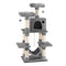 i.Pet Cat Tree 145cm Scratching Post Tower Condo House Grey
