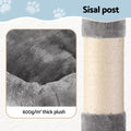 i.Pet Cat Tree 145cm Scratching Post Tower Condo House Grey