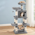 i.Pet Cat Tree 145cm Scratching Post Tower Condo House Grey