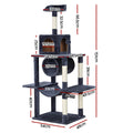 i.Pet Cat Tree 151cm Tower Scratching Post Wood Condo House Bed