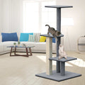 i.Pet Cat Tree 124cm Scratching Post Tower Wood Condo Scratcher