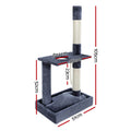 i.Pet Cat Tree 102cm Grey Scratching Post Tower Condo House