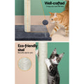 i.Pet Cat Tree 105cm Grey Scratching Post Tower Condo Hanging Toys