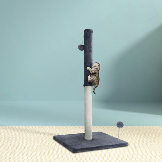 i.Pet Cat Tree 105cm Grey Scratching Post Tower Condo Hanging Toys