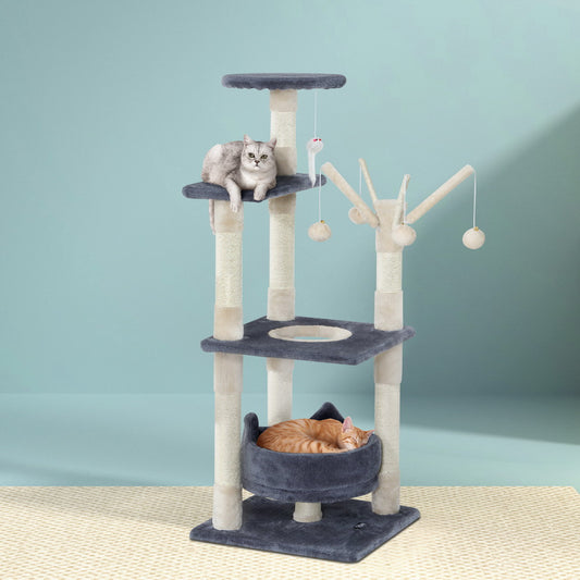 i.Pet Cat Tree 110cm Scratching Post Wood Condo House Bed Toys
