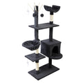 i.Pet Cat Tree 140cm Scratching Post Tower Condo Bed Grey