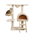 i.Pet Cat Tree 100cm Scratching Post Tower Condo House Bed Beige