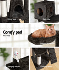 i.Pet Cat Tree 193cm Tower Scratching Post Grey Condo House