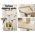 i.Pet Cat Tree 180cm Tower Scratching Post Condo House Beige
